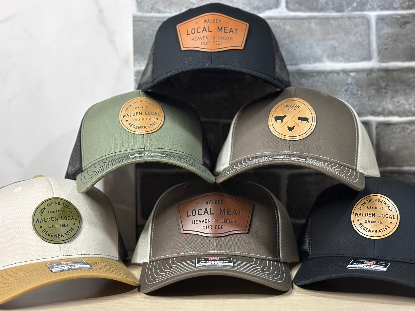 Custom Engraved Leather Patch Hat (Richardson 112)