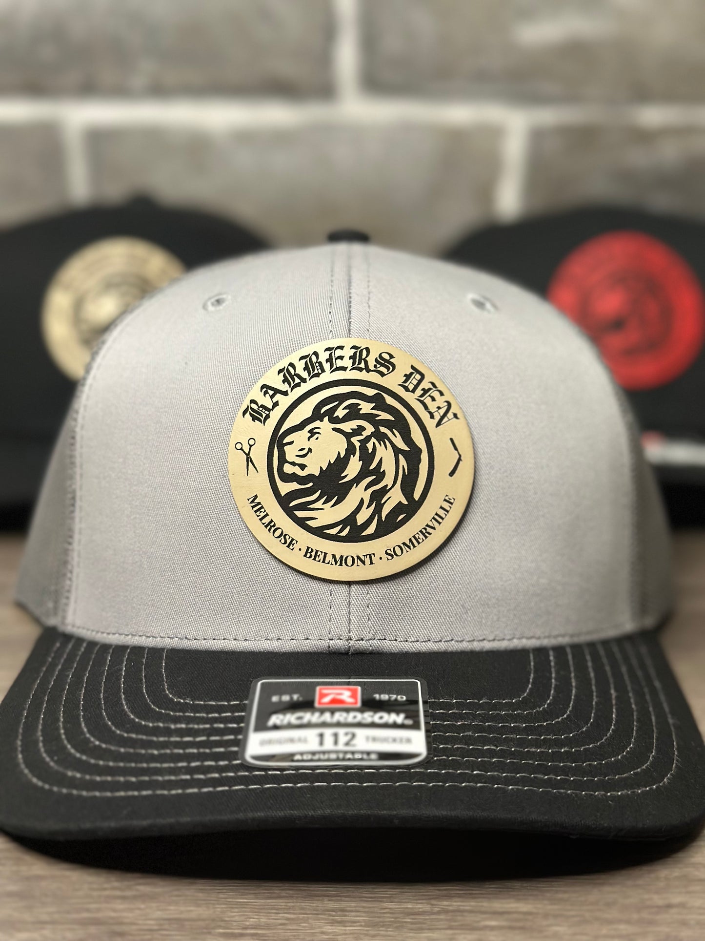 Custom Engraved Leather Patch Hat (Richardson 112)